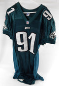 1996 Philadelphia Eagles Andy Harmon #91 Game Issued Green Jersey 48 226