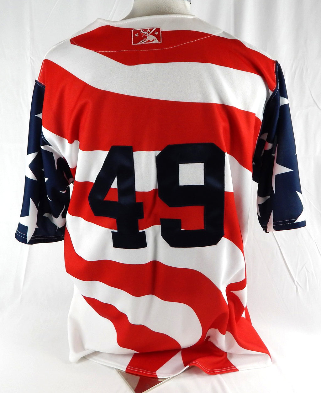 Rochester Red Wings #49 Game Used Signed American Flag Jersey 50 836 Pic2