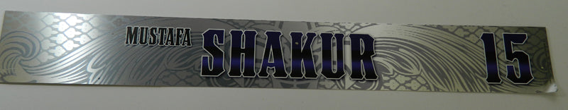 New Orleans Hornets Mustafa Shakur #15 Game Used Locker Room Nameplate