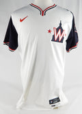 2024 Washington Nationals Dylan Floro #44 Game Issued P Used White Jersey DC Alt
