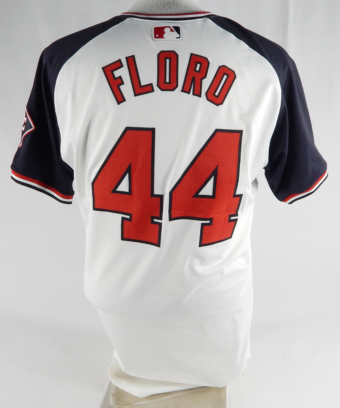 2024 Washington Nationals Dylan Floro #44 Game Issued P Used White Jersey DC Alt Pic2