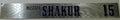 New Orleans Hornets Mustafa Shakur #15 Game Used Locker Room Nameplate