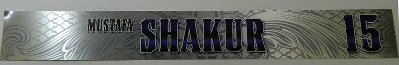 New Orleans Hornets Mustafa Shakur #15 Game Used Locker Room Nameplate