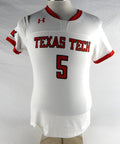 2020 Texas Tech Red Raiders #5 Game Used White Jersey Womens Soccer M 142