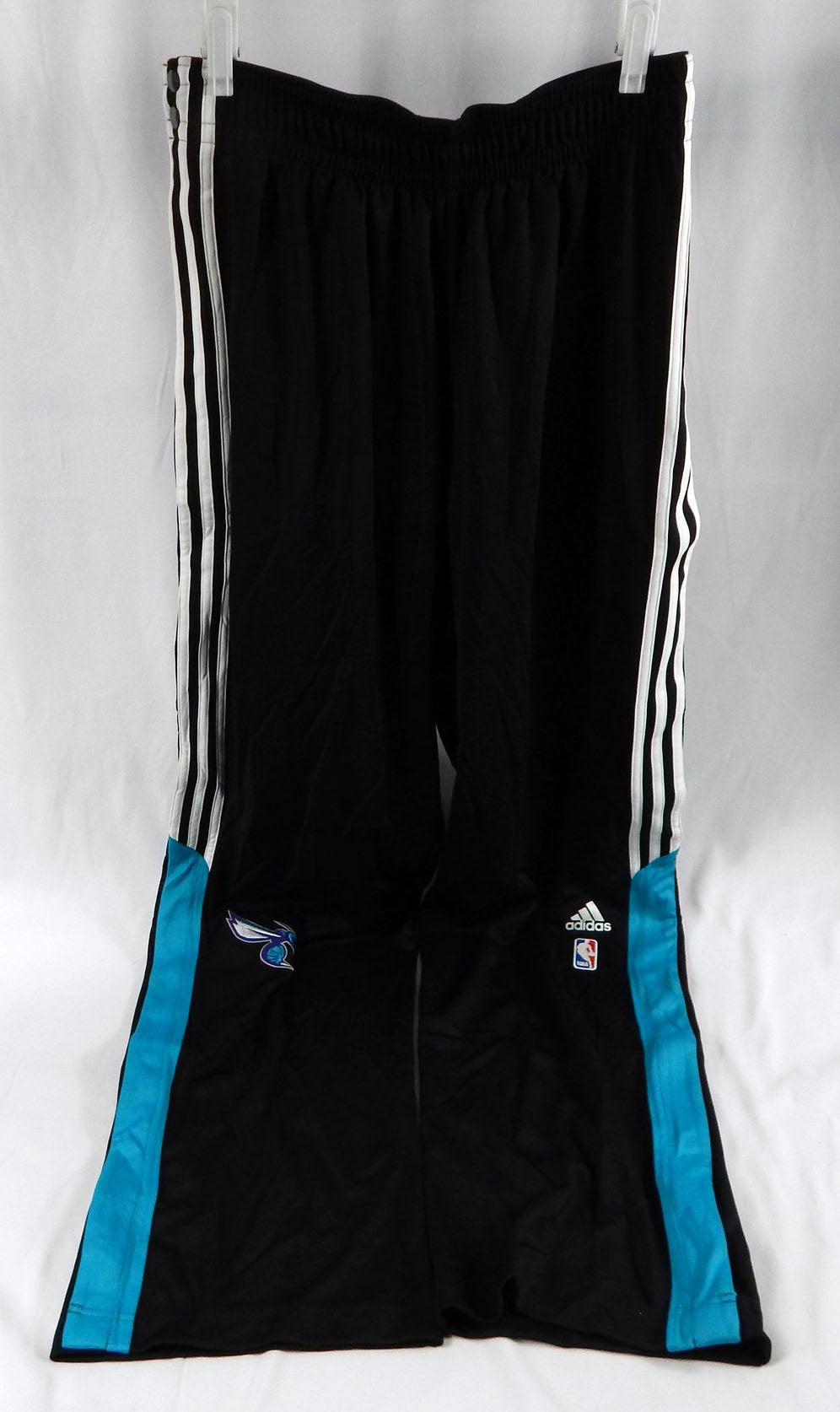 2014-15 Charlotte Hornets # Game Used Black Basketball Warm Up Pants XL 053