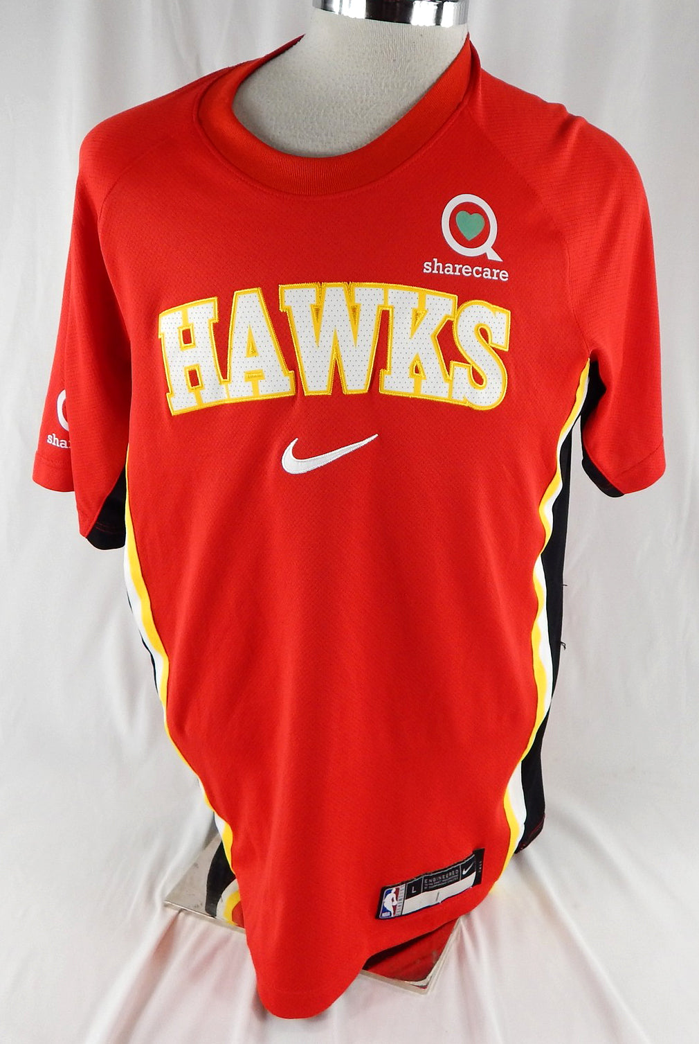 2025-26 Atlanta Hawks Jalen Johnson #1 Game Used Red Shooting Shirt L 972