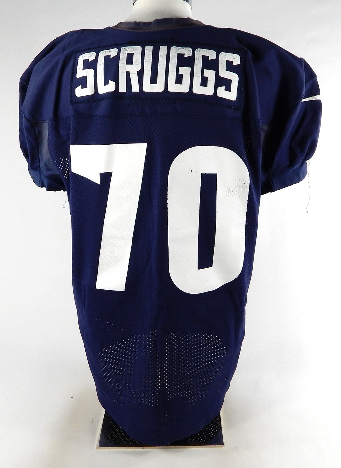 2023 Houston Texans Juice Scruggs #70 Game Used Navy Practice Jersey 3X 966 Pic2