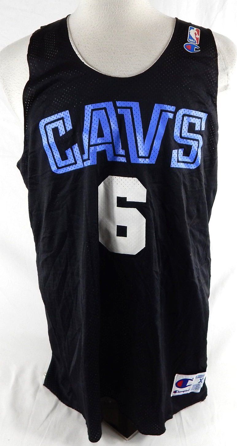 1990s Cleveland Cavaliers #6 Game Issued Black Practice Jersey XL 800