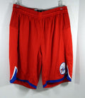 2011-12 Philadelphia 76ers Sam Young #7 Game Used Red Game Shorts XL2 030