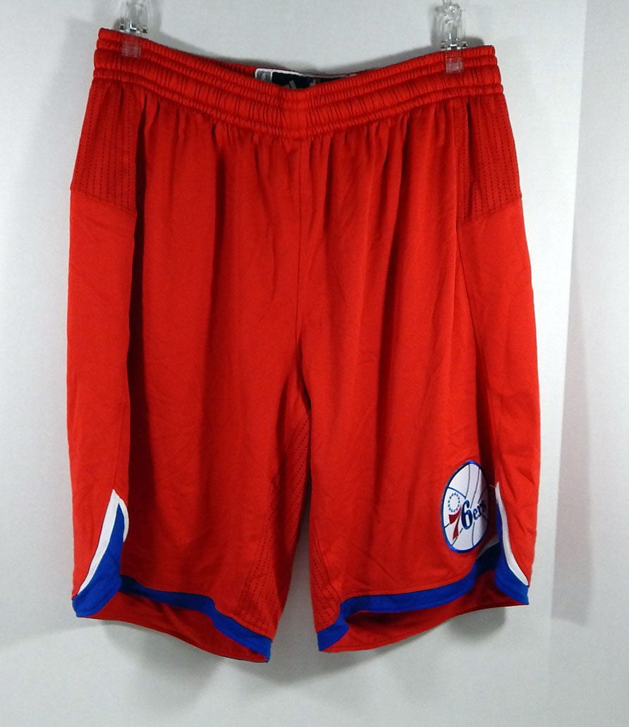 2011-12 Philadelphia 76ers Sam Young #7 Game Used Red Game Shorts XL2 030