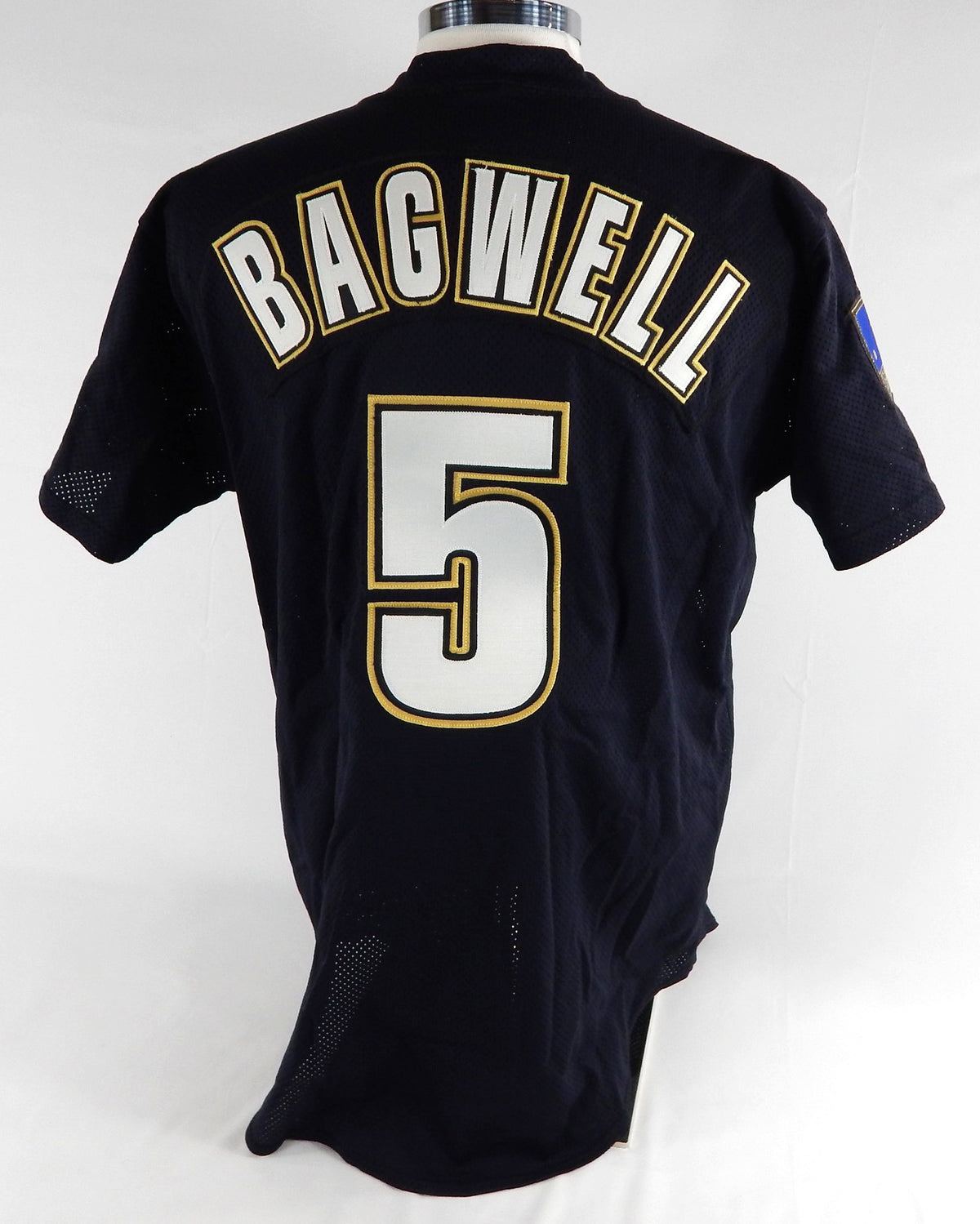 1994 Houston Astros Jeff Bagwell #5 Game Issued Black Jersey 125 P Henderson LOA Pic2