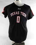 Texas Tech Red Raiders #0 Game Used Black Jersey Womens Soccer L 148