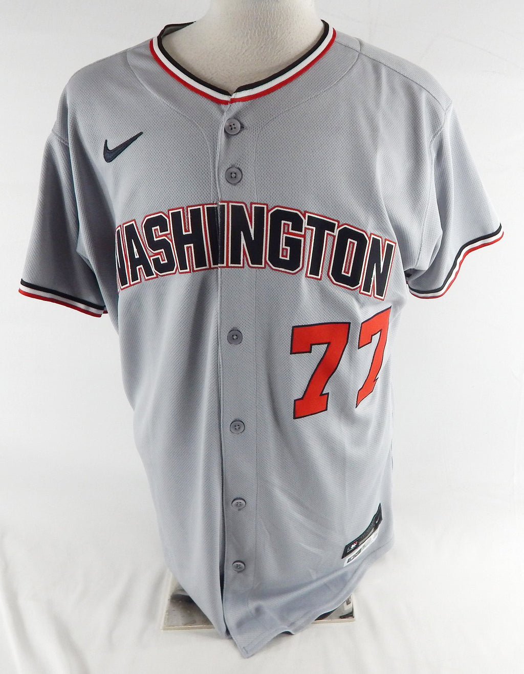2025 Washington Nationals DJ Herz #77 Game Issued Grey Jersey 44 354