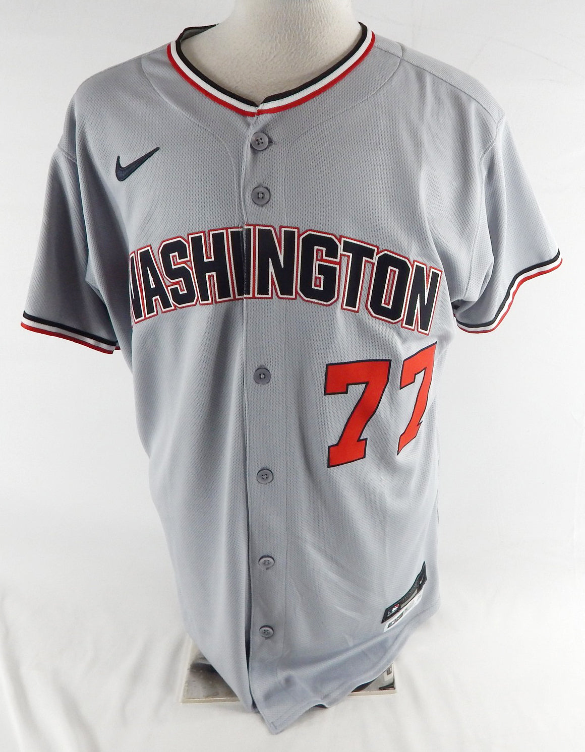 2025 Washington Nationals DJ Herz #77 Game Issued Grey Jersey 44 354