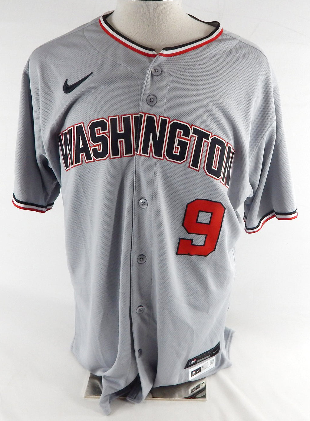 2025 Washington Nationals Andrew Knizner #9 Game Issued Grey Jersey 46 355