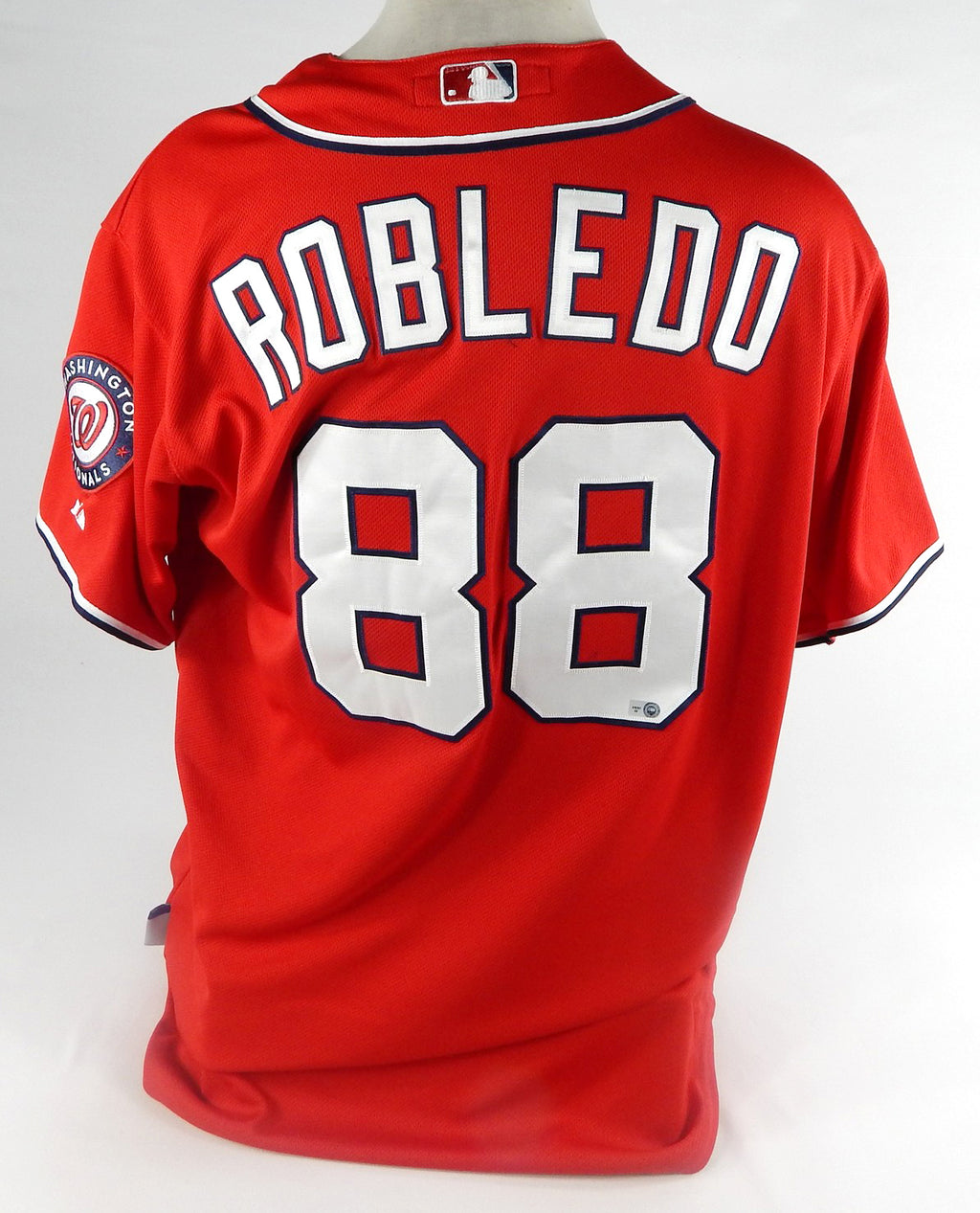2012 Washington Nationals Nilson Robledo #88 Game Used Red Jersey 50 DP73292