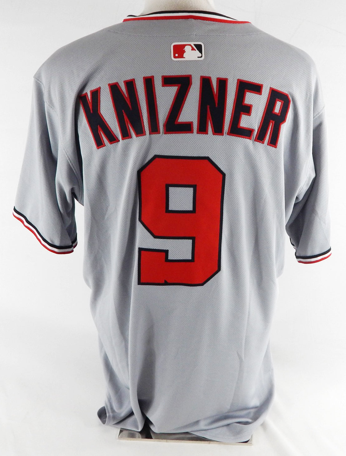 2025 Washington Nationals Andrew Knizner #9 Game Issued Grey Jersey 46 355 Pic2