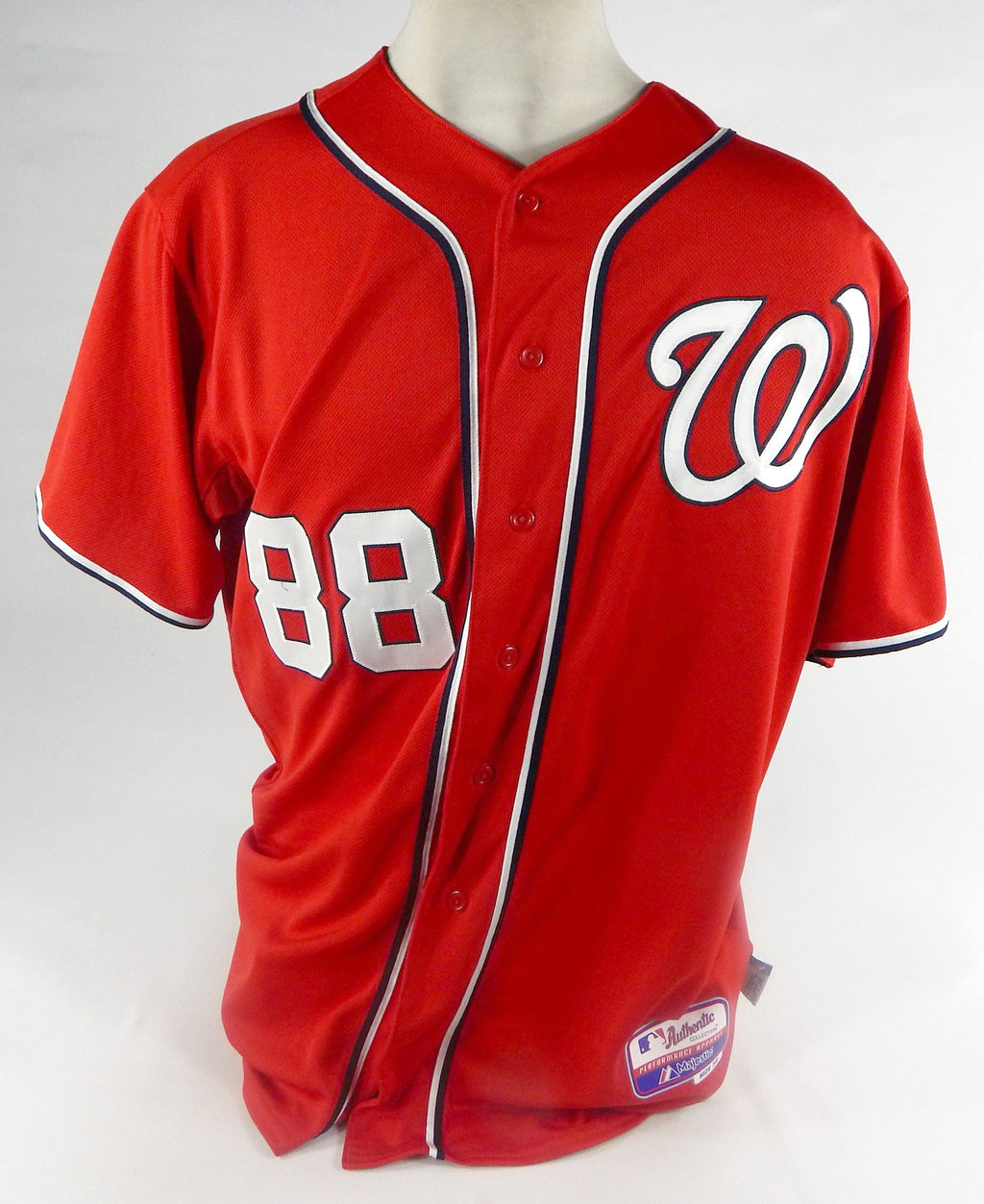 2012 Washington Nationals Nilson Robledo #88 Game Used Red Jersey 50 DP73292 Pic2