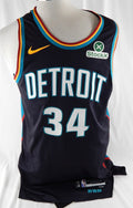 2025-26 Detroit Pistons Bobi Klintman #34 Game Used Black Jersey City 6 Pts