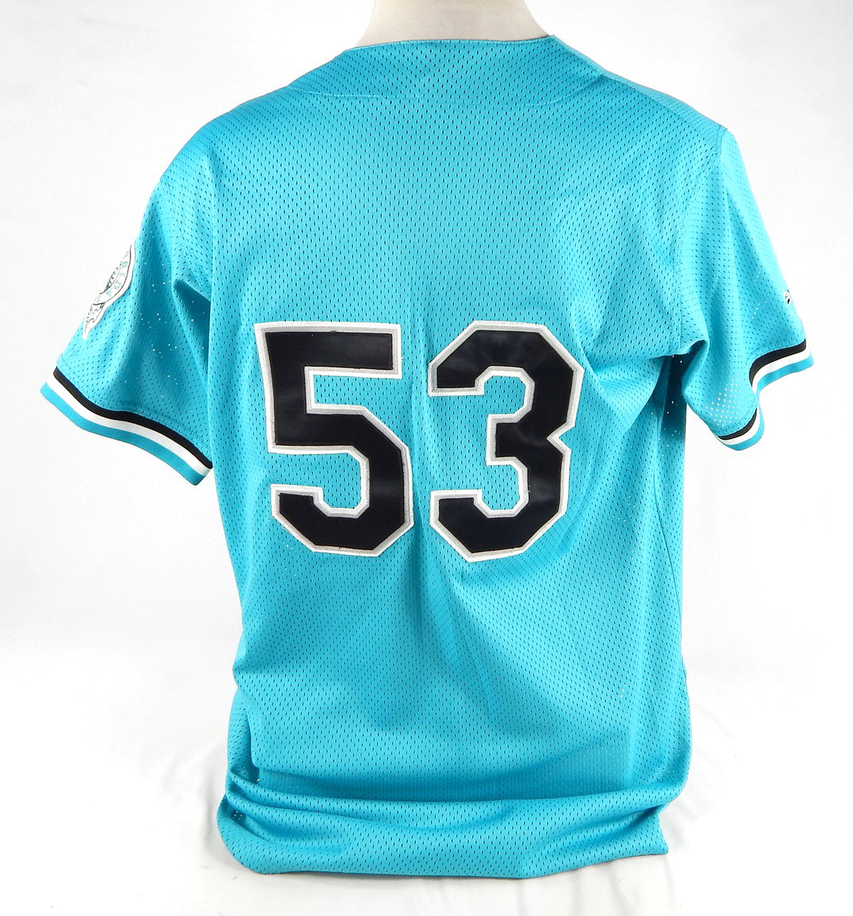 2000s Miami Marlins #53 Game Used Blue Jersey BP ST NP R 46 871 Pic2