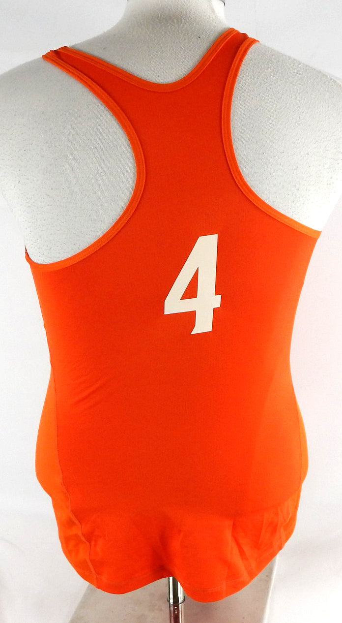2018 Boise State Broncos #4 Game Used Orange Jersey 60 Patch Beach Volleyball 8 Pic2