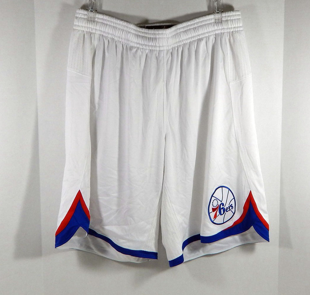 2011-12 Philadelphia 76ers Game Issued White Game Shorts XL2 036