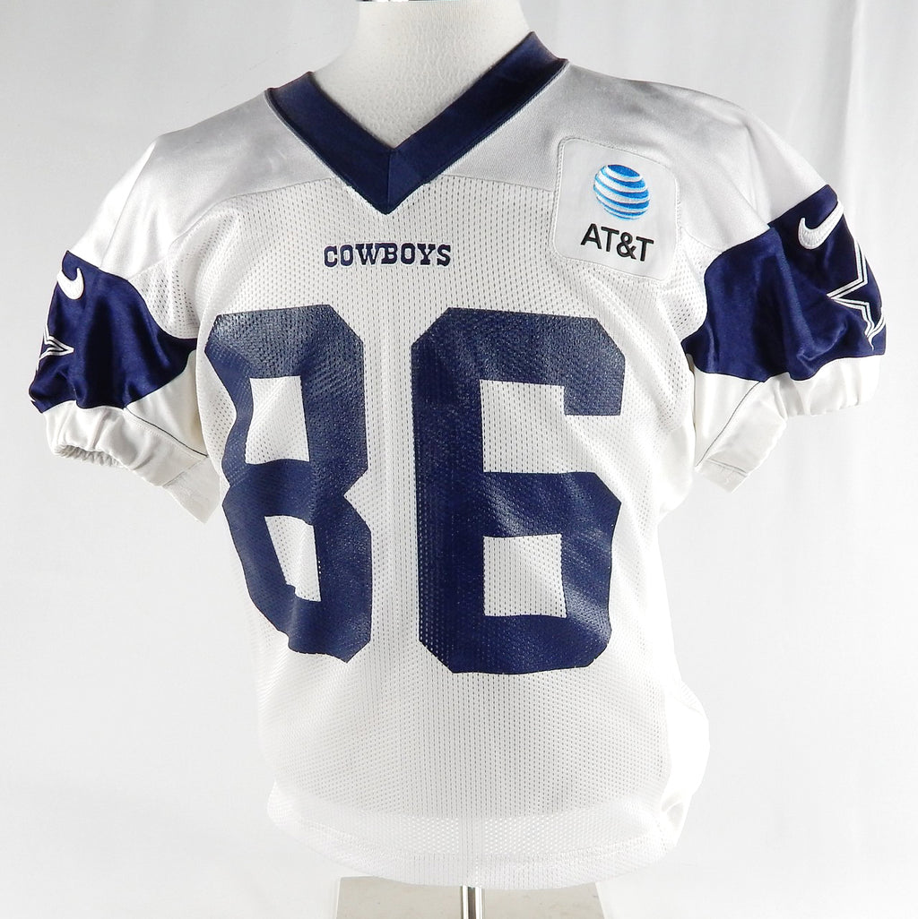 2024 Dallas Cowboys Luke Schoonmaker #86 Game Used White Practice Jersey 50 715