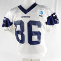 2024 Dallas Cowboys Luke Schoonmaker #86 Game Used White Practice Jersey 50 715