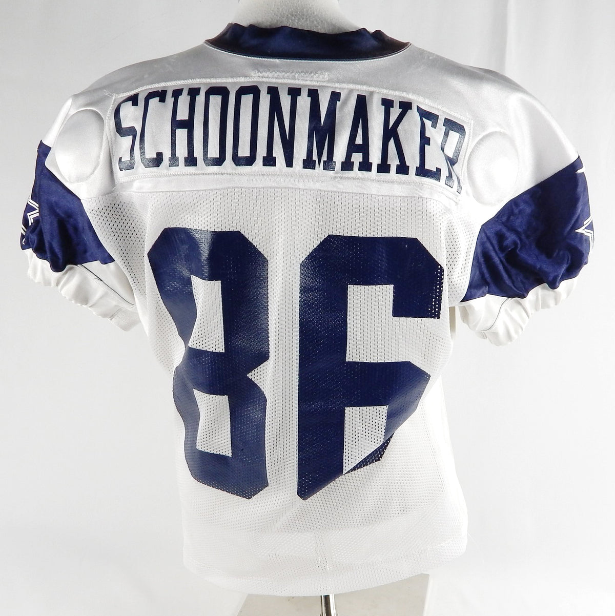 2024 Dallas Cowboys Luke Schoonmaker #86 Game Used White Practice Jersey 50 715 Pic2