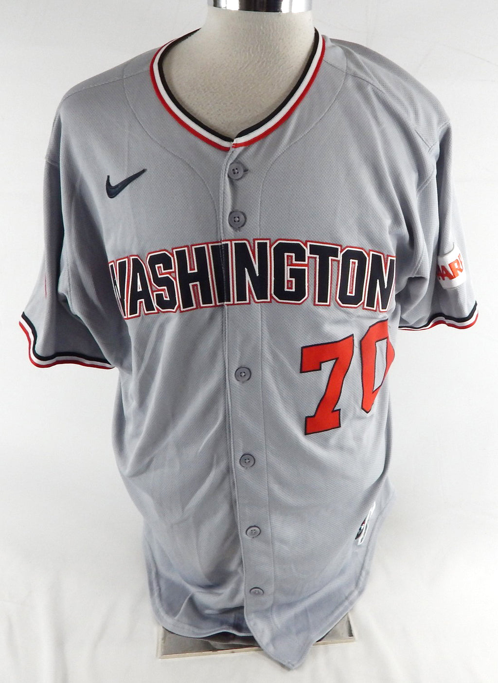 2025 Washington Nationals Mitchell Parker #70 Game Issued Pos Used Grey Jersey 4