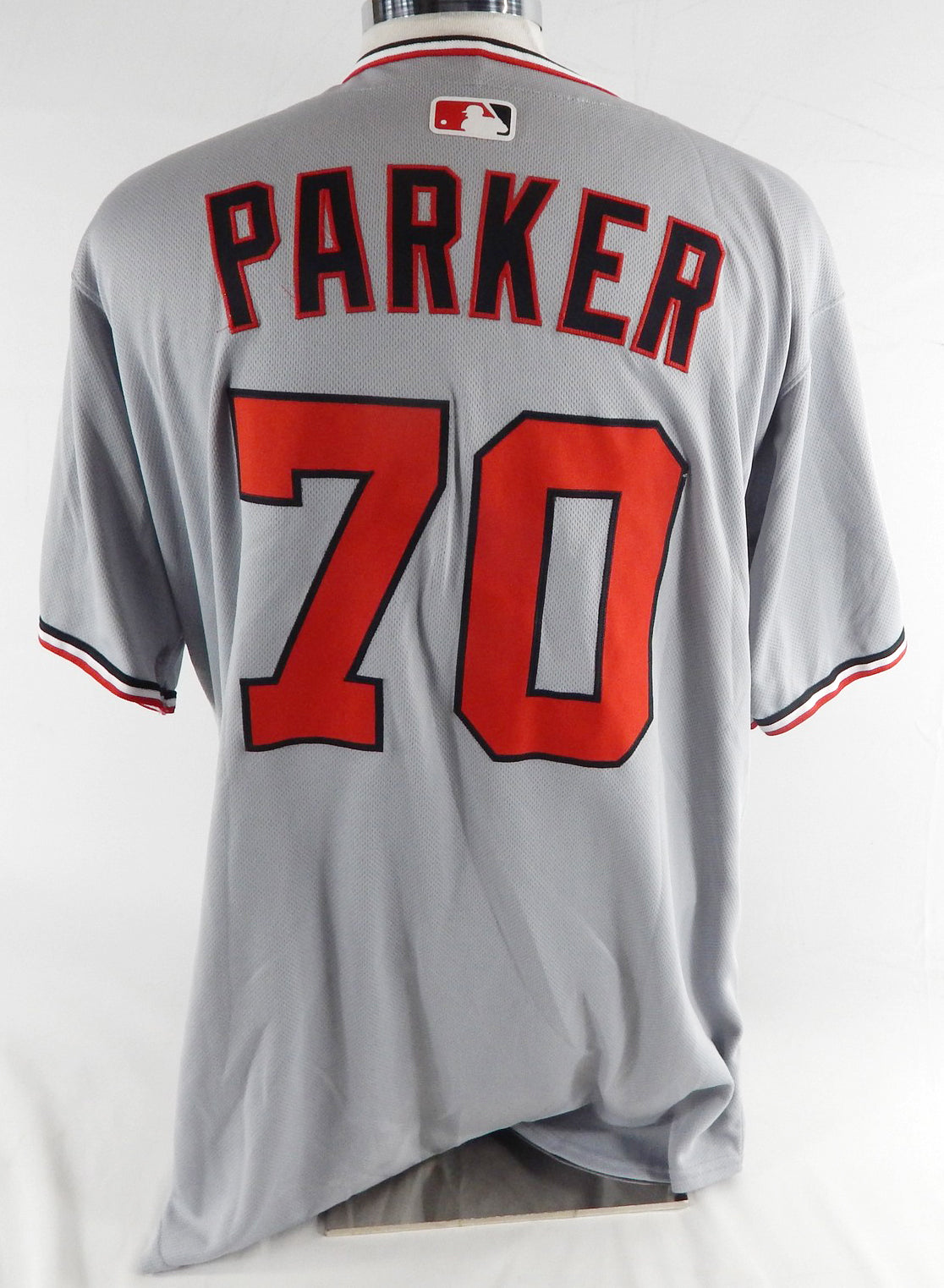 2025 Washington Nationals Mitchell Parker #70 Game Issued Pos Used Grey Jersey 4 Pic2