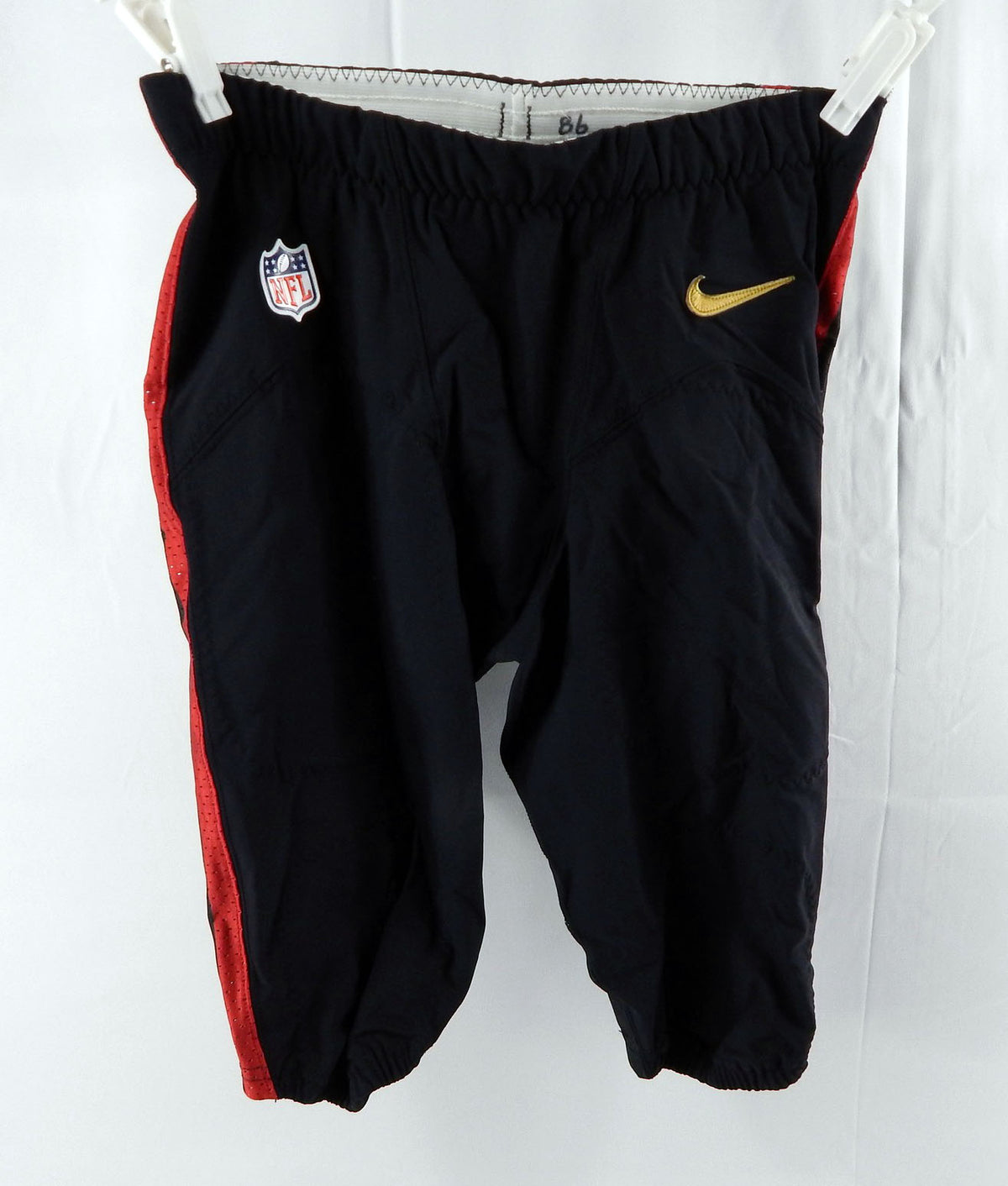2016 San Francisco 49ers Kyle Nelson #86 Game Used Black Pants Color Rush S 997