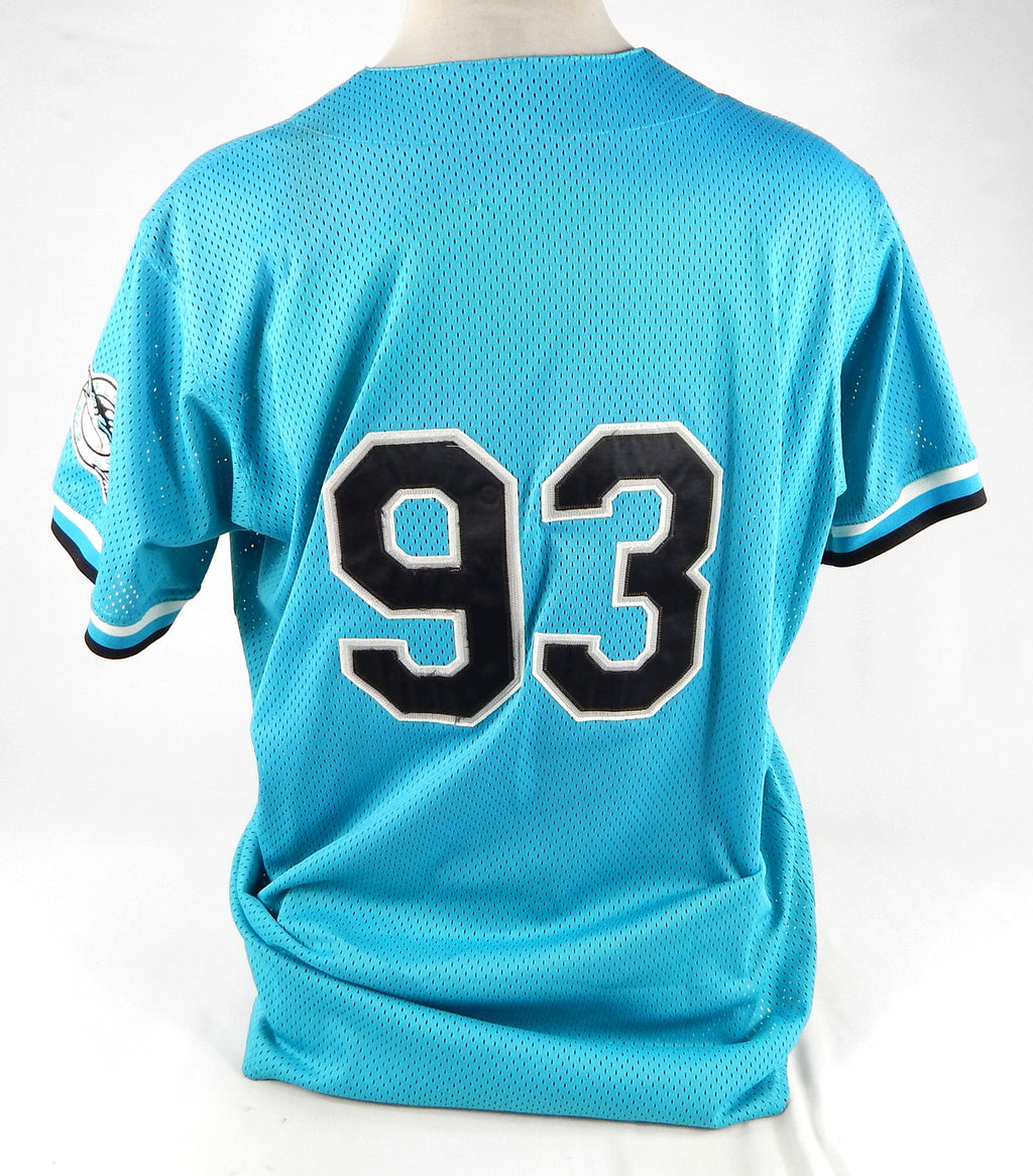 2000s Miami Marlins #93 Game Used Blue Jersey BP ST NP R XXL 878 Pic2