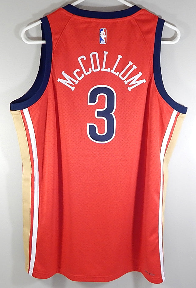 CJ McCollum New Orleans Pelicans Jordan Swingman Statement Jersey Red Youth M Pic2
