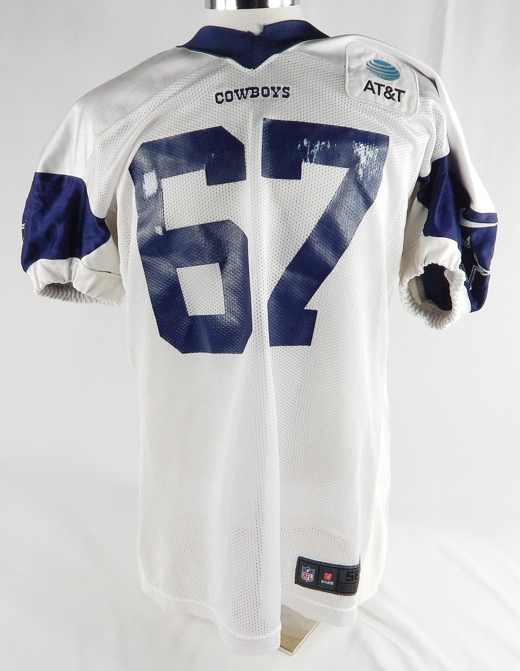 2024 Dallas Cowboys Brock Hoffman #67 Game Used White Practice Jersey 58 718