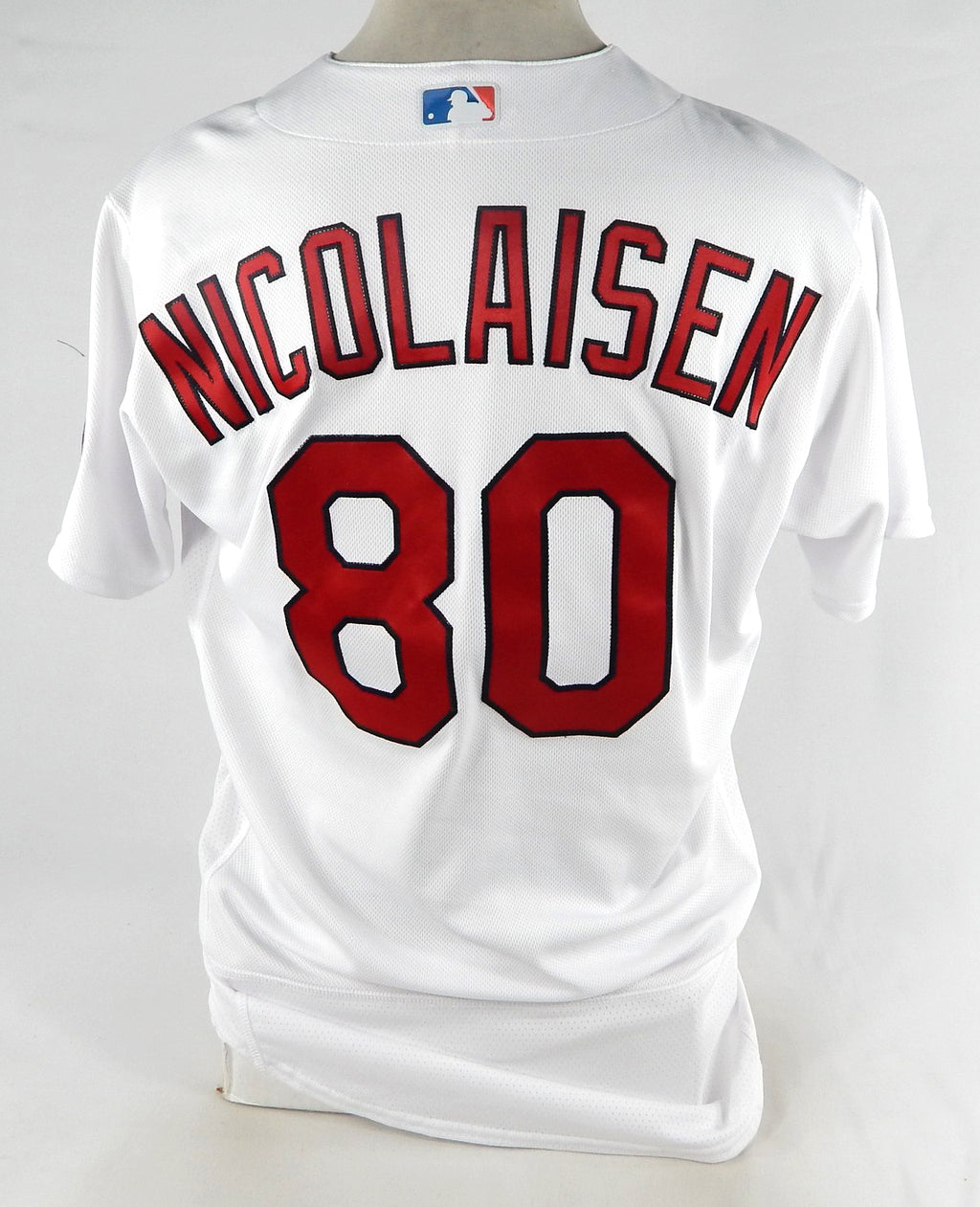 2023 St. Louis Cardinals Daniel Nicolaisen #80 Game Issued White Jersey 42 P 2