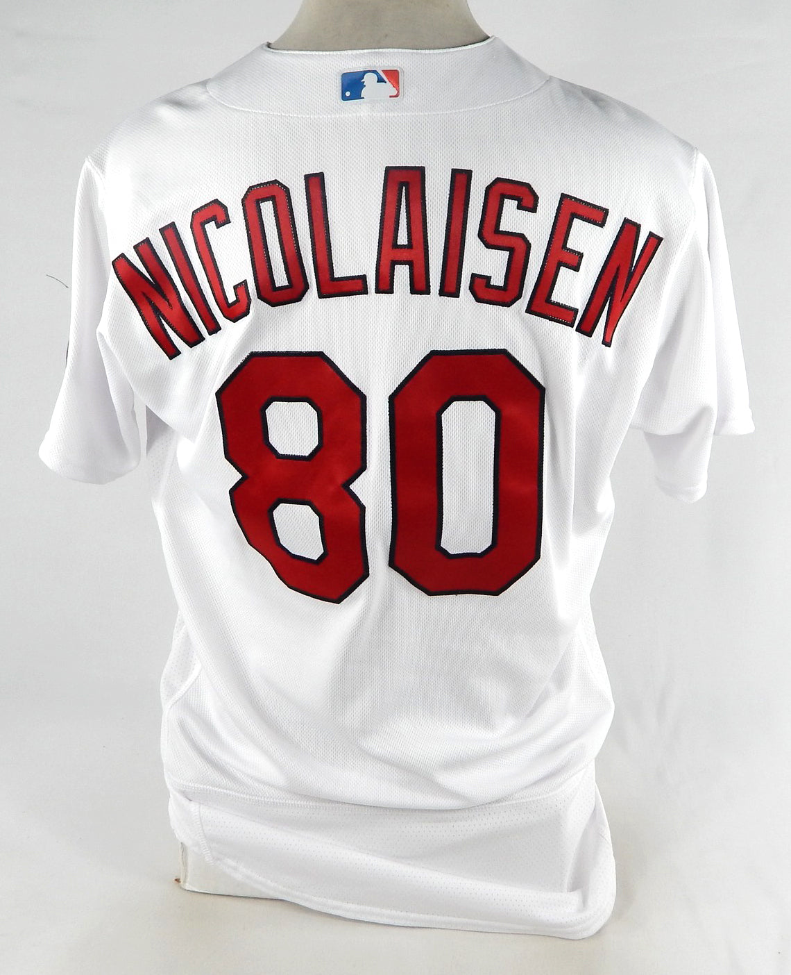 2023 St. Louis Cardinals Daniel Nicolaisen #80 Game Issued White Jersey 42 P 2