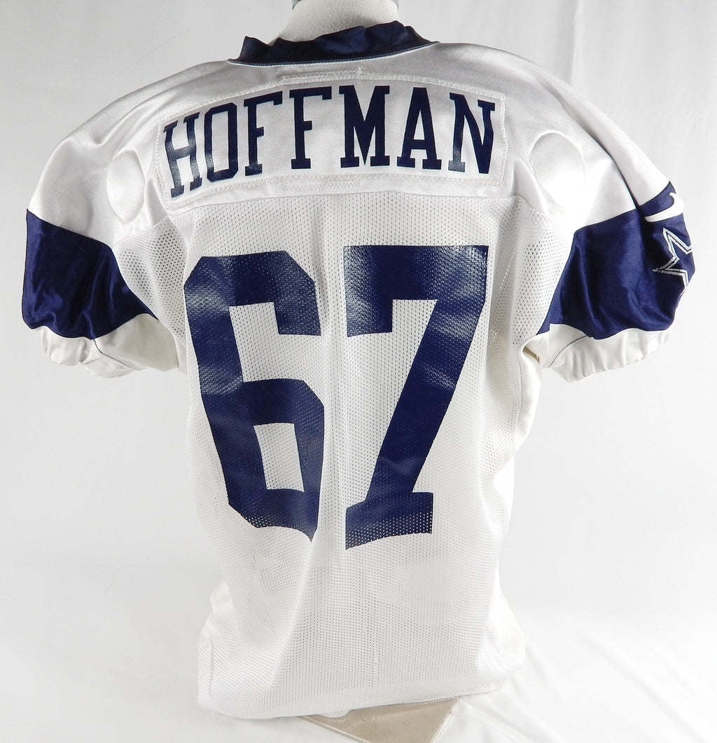 2024 Dallas Cowboys Brock Hoffman #67 Game Used White Practice Jersey 58 718 Pic2