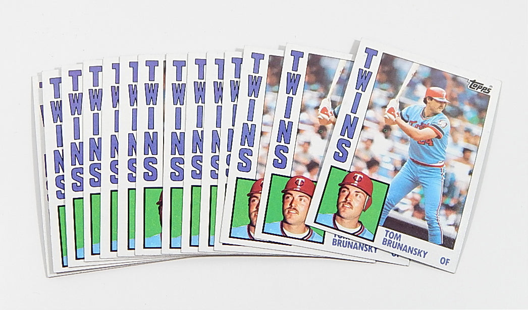 Lot of (100) 1984 Topps Tom Brunasky #447 Twins Pic2