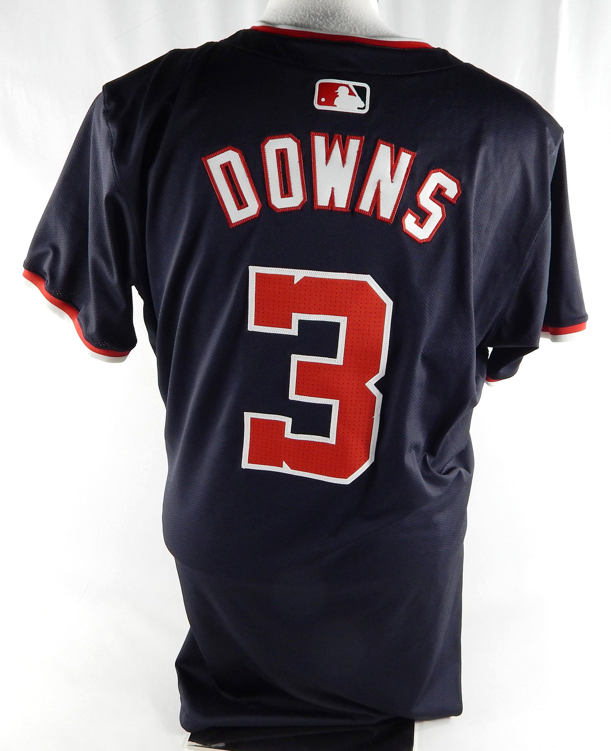 2024 Washington Nationals Jeter Downs #3 Game Issued Navy Jersey 44 004 Pic2