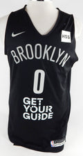 2024-25 Brooklyn Nets Dariq Whitehead #0 Game Used Black Practice Jersey M 002