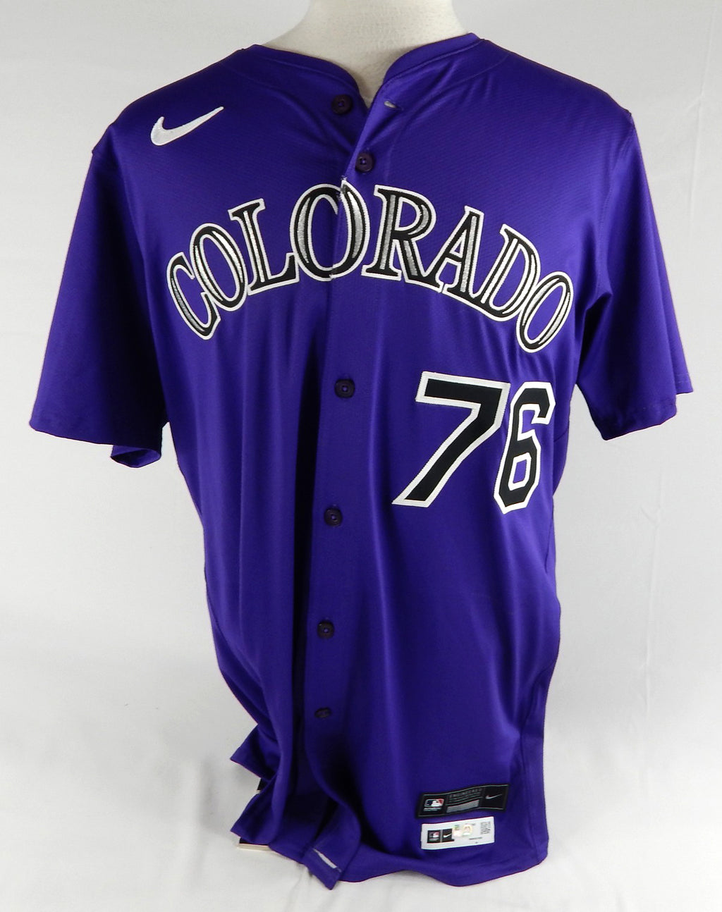 2025 Colorado Rockies Chris Rabago #76 Game Issued Purple Jersey 46 722
