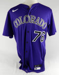 2025 Colorado Rockies Chris Rabago #76 Game Issued Purple Jersey 46 722