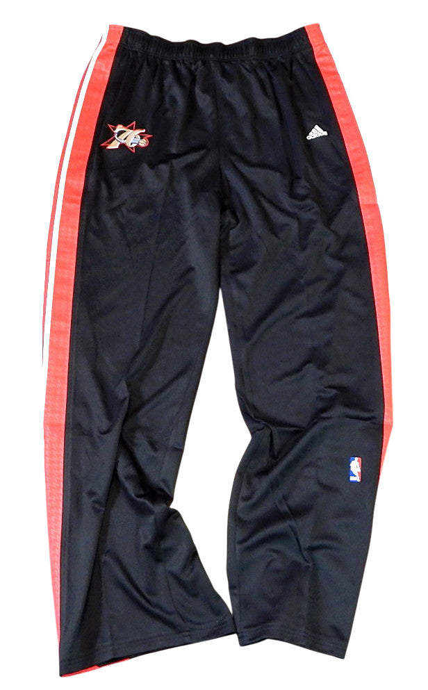 Philadelphia 76'ers Adidas Warm Up Pants 3 Stripe Team Issued Black Size 4XLT