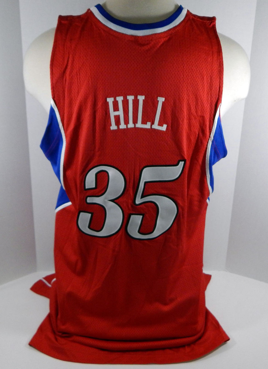 2007-08 Philadelphia 76ers Herbert Hill #35 Game Used Red Jersey 48 338