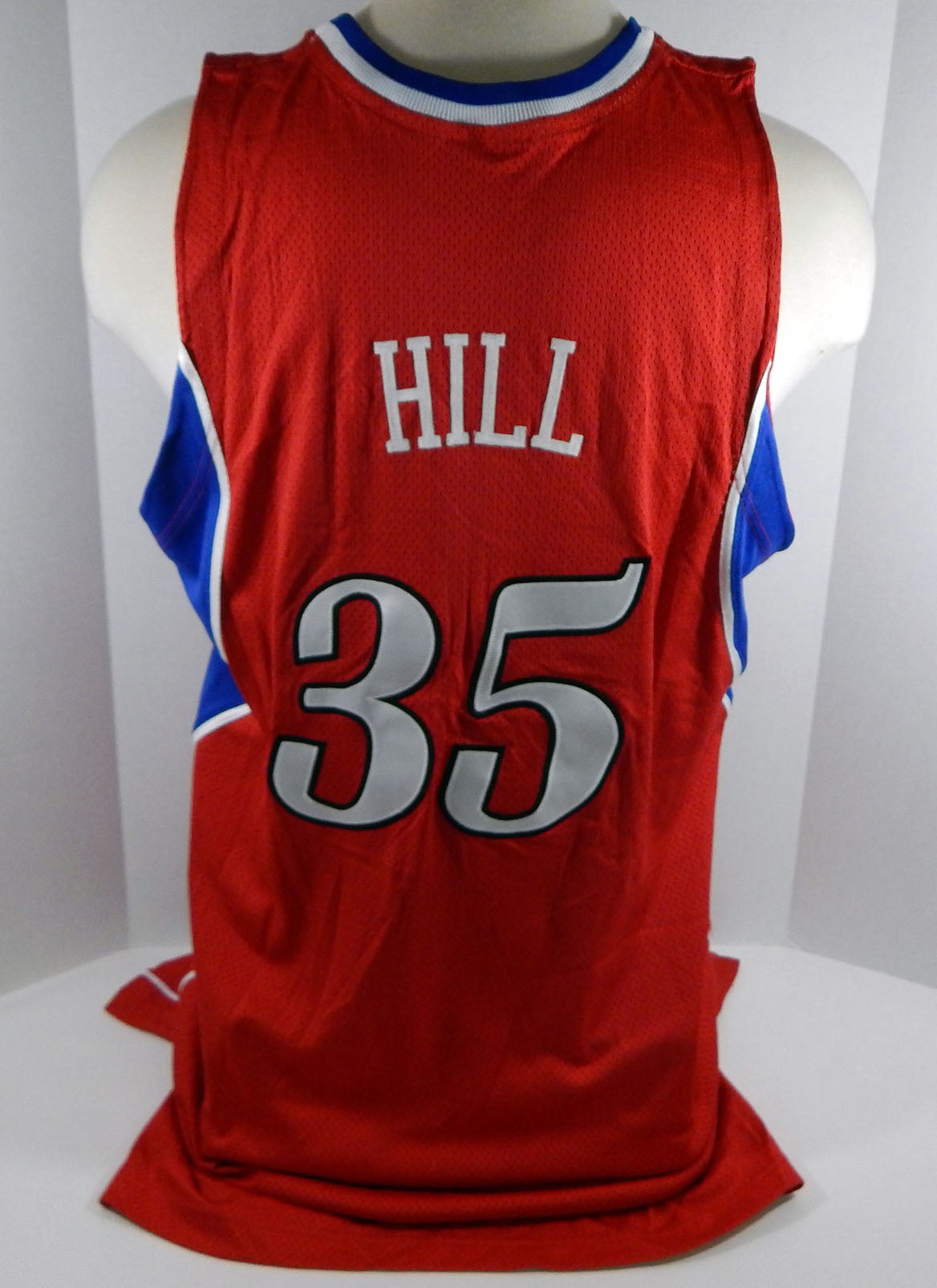 2007-08 Philadelphia 76ers Herbert Hill #35 Game Used Red Jersey 48 338