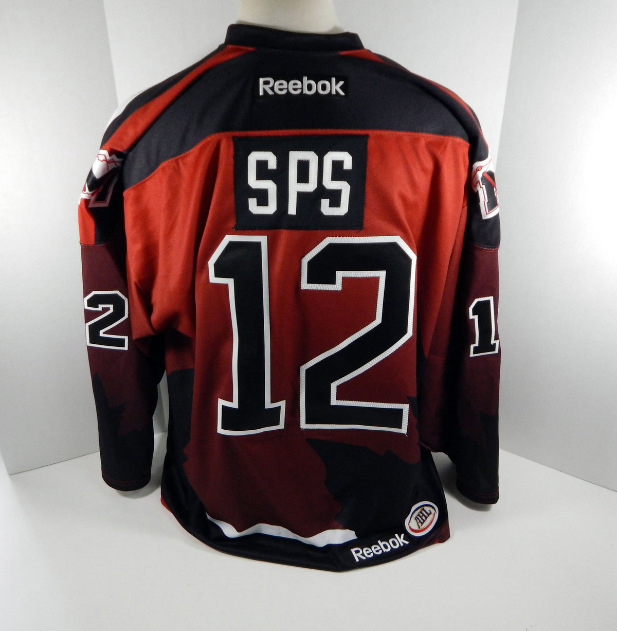 Manchester Monarchs SPS #12 Game Issued Red Jersey Theme night 58 MMRH0275