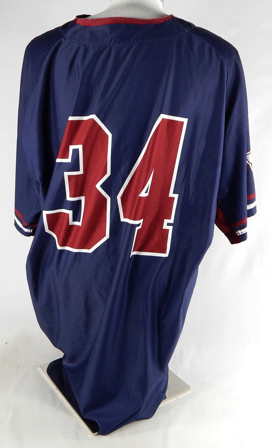 2016 Somerset Patriots #34 Game Used Blue Jersey XXL 611 Pic2