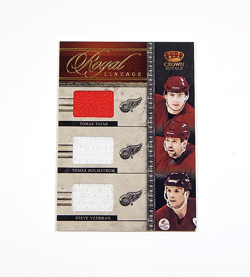 2011-12 Crown Royale Royal Lineage Materials Steve Yzerman / Holmstrom / Tatar
