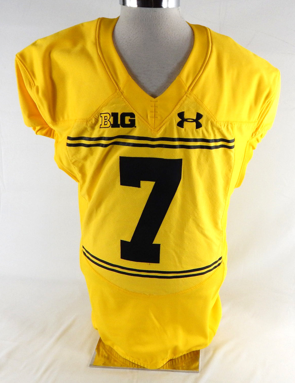 2017 Maryland Terrapins #7 Game Issued Yellow Jersey 1940s Throwback Football 4